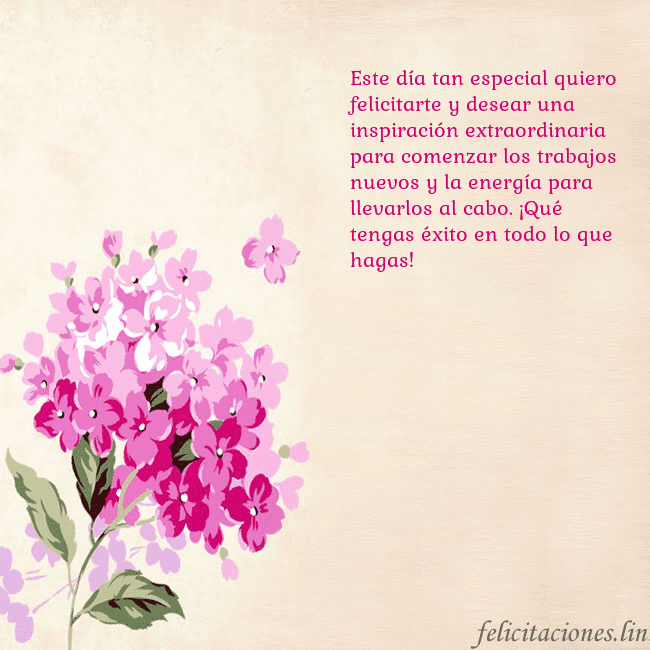 Tarjeta de cumpleaños con hortensias pintadas Este día tan especial quiero felicitarte y desear Tarjeta de cumpleaños con hortensias pintadas