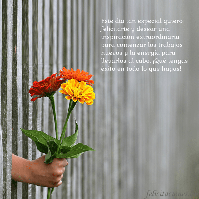 Tarjeta electrónica con ramo de flores Este día tan especial quiero felicitarte y desear Tarjeta electrónica con ramo de flores