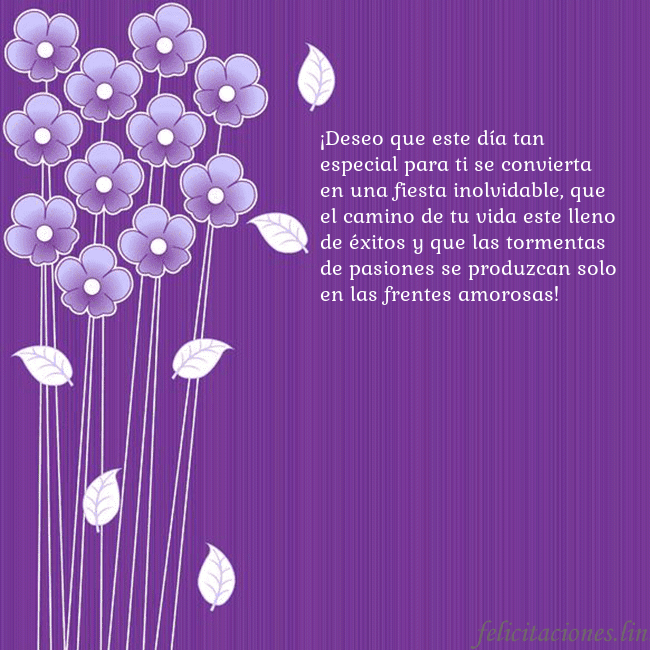 Tarjeta con flores violetas