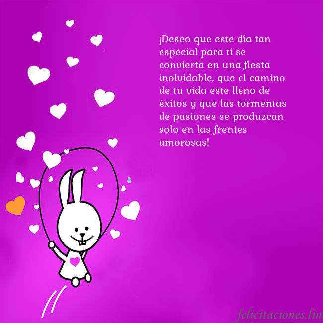 Tarjeta de cumpleaños con un gracioso conejito ¡Deseo que este día tan especial para ti se convie Tarjeta de cumpleaños con un gracioso conejito