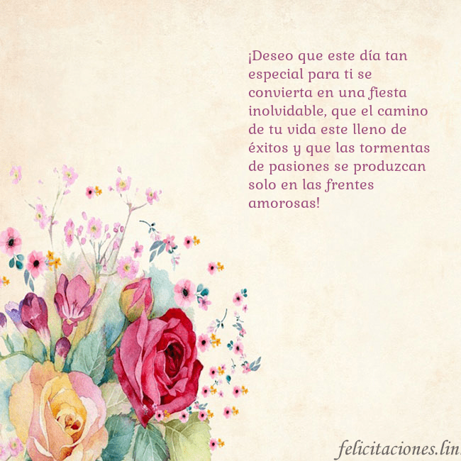Tarjeta de cumpleaños con rosas pintadas en acuarela ¡Deseo que este día tan especial para ti se convie Tarjeta de cumpleaños con rosas pintadas en acuarela