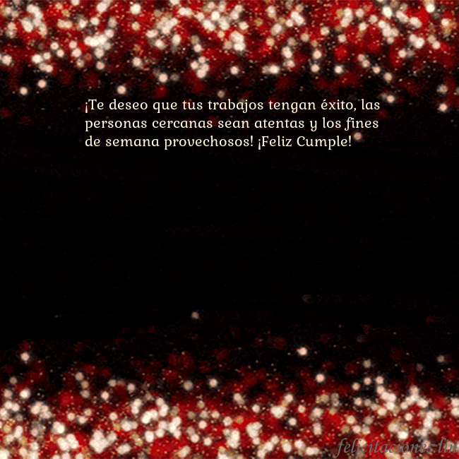 Postal animada intermitente negro-rojo ¡Te deseo que tus trabajos tengan éxito, las perso Postal animada intermitente negro-rojo