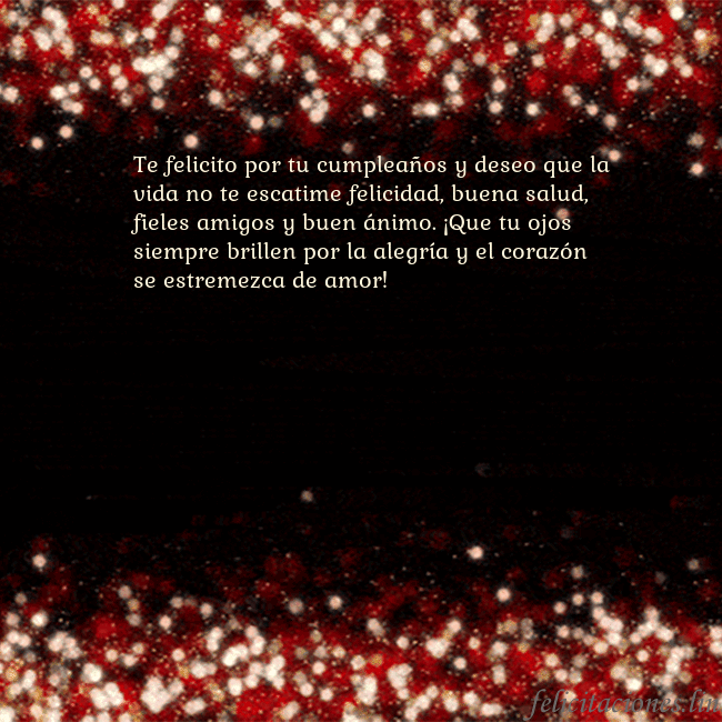 Postal animada intermitente negro-rojo Te felicito por tu cumpleaños y deseo que la vida Postal animada intermitente negro-rojo