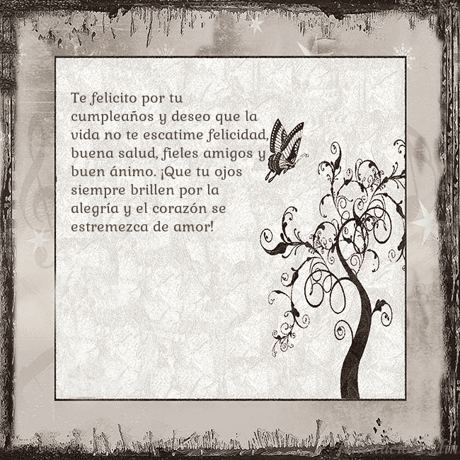 Tarjeta de cumpleaños nostálgica Te felicito por tu cumpleaños y deseo que la vida  Tarjeta de cumpleaños nostálgica