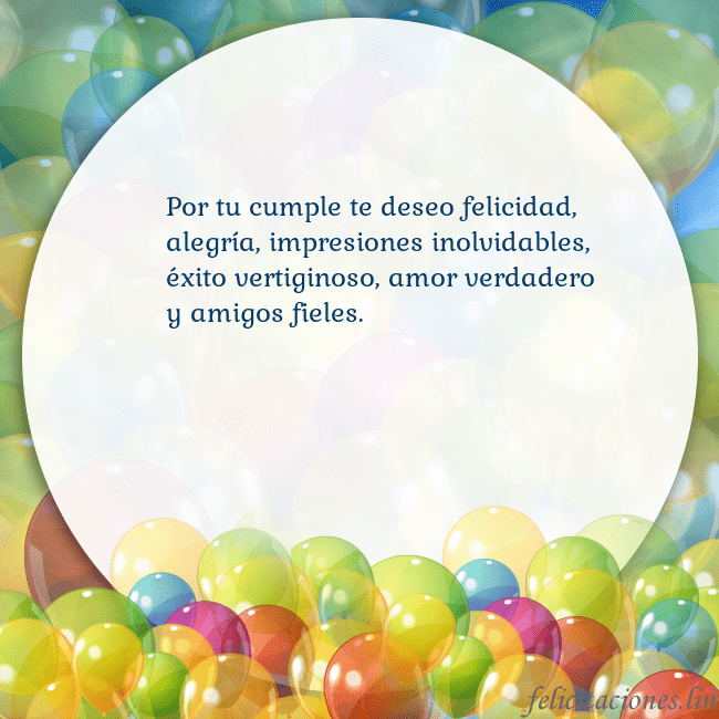 Tarjeta con muchos globos de colores
