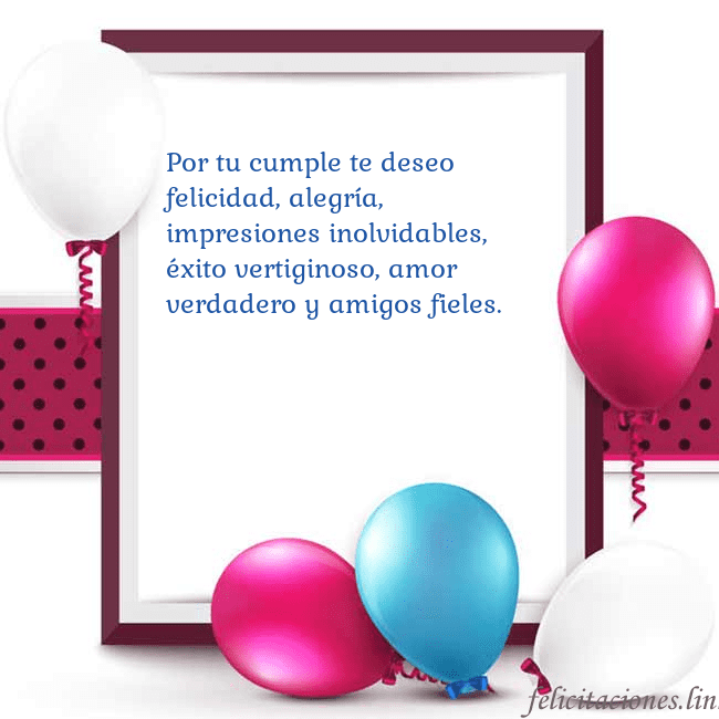 Tarjeta con globos