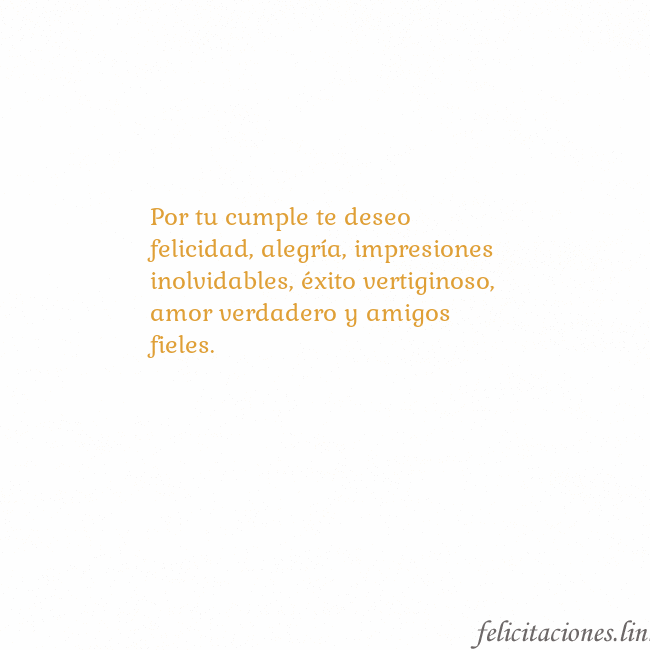 Gif animado corazón dorado Por tu cumple te deseo felicidad, alegría, impresi Gif animado corazón dorado