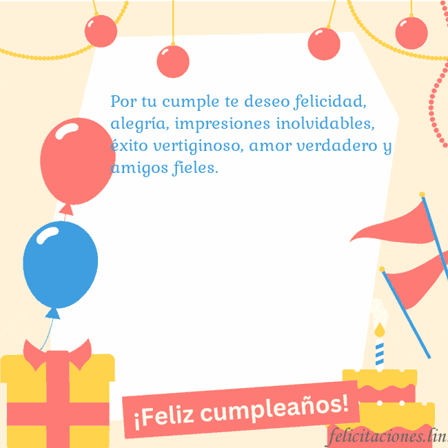 Tarjeta de cumpleaños animada con pastel Por tu cumple te deseo felicidad, alegría, impresi Tarjeta de cumpleaños animada con pastel
