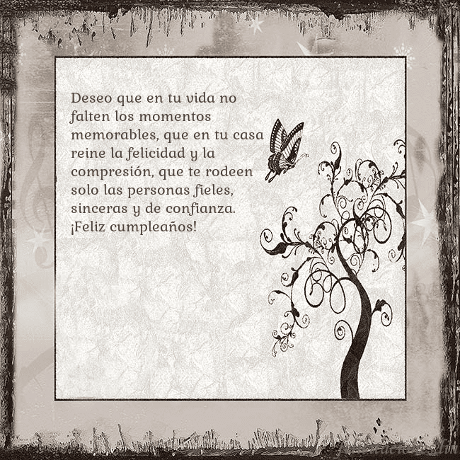 Tarjeta de cumpleaños nostálgica Deseo que en tu vida no falten los momentos memora Tarjeta de cumpleaños nostálgica