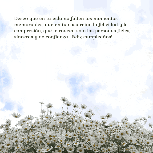 Tarjeta de cumpleaños con margaritas