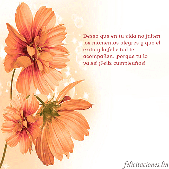 Tarjeta con flores naranjas