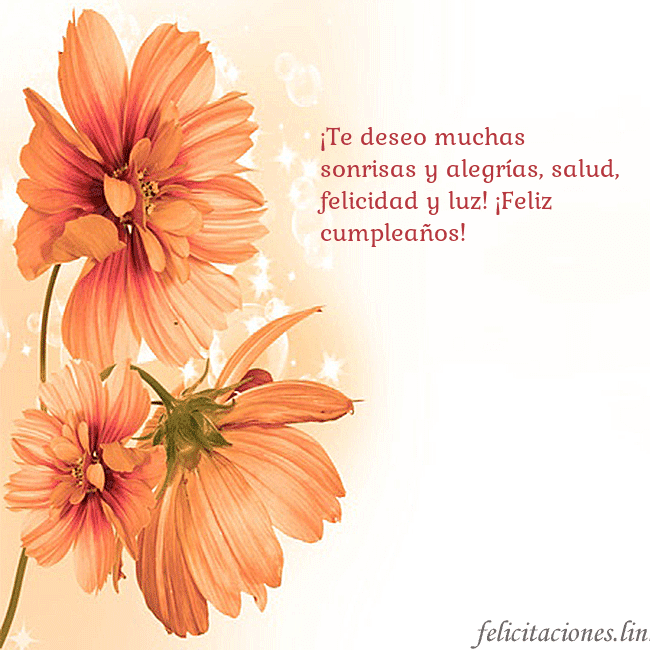 Tarjeta con flores naranjas