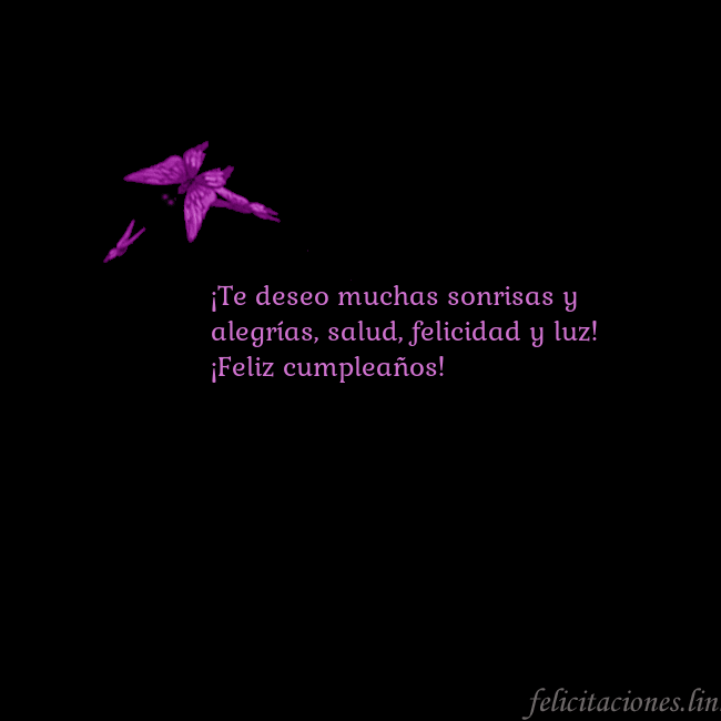 Tarjeta de cumpleaños con mariposas volando