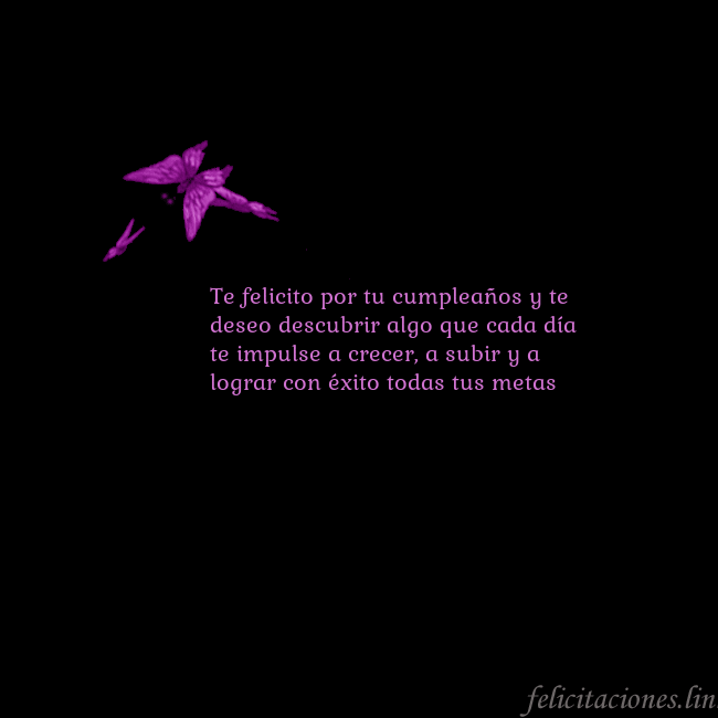 Tarjeta de cumpleaños con mariposas volando Te felicito por tu cumpleaños y te deseo descubrir Tarjeta de cumpleaños con mariposas volando