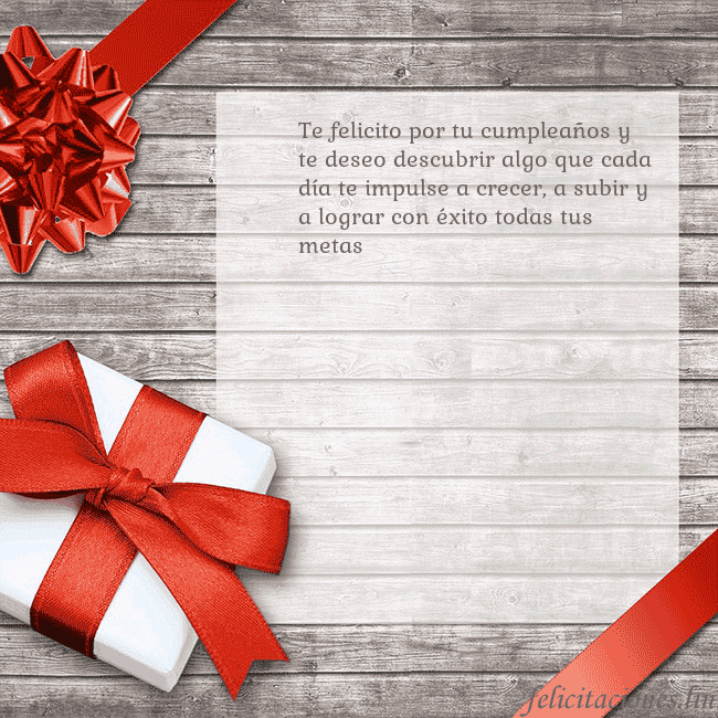 Tarjeta de cumpleaños con un regalo de cumpleaños Te felicito por tu cumpleaños y te deseo descubrir Tarjeta de cumpleaños con un regalo de cumpleaños