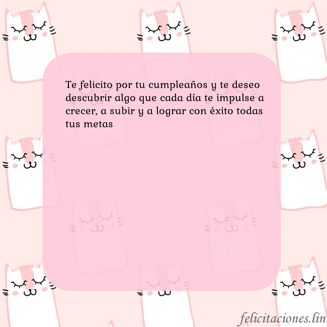Tarjeta de cumpleaños rosa con gatos divertidos Te felicito por tu cumpleaños y te deseo descubrir Tarjeta de cumpleaños rosa con gatos divertidos