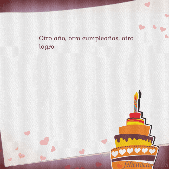 Tarjetas de cumpleaños con pastel y corazones