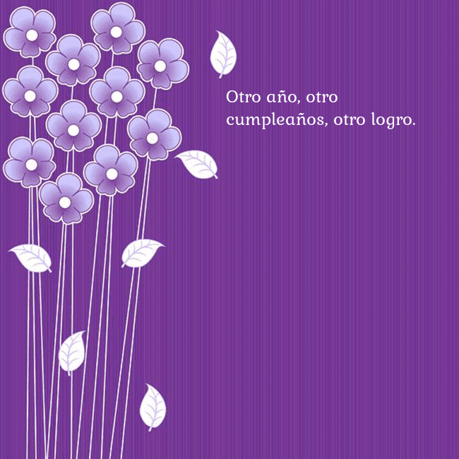 Tarjeta con flores violetas