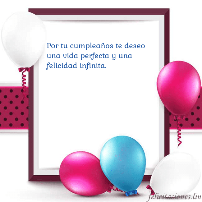 Tarjeta con globos