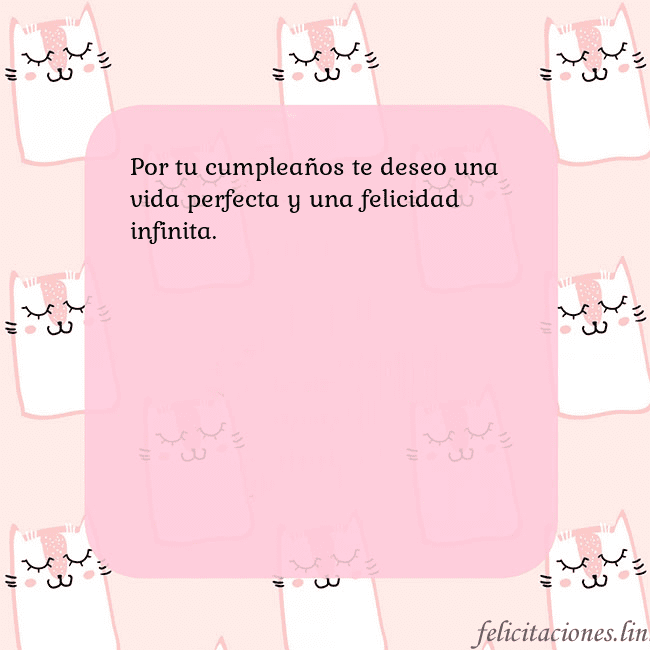 Tarjeta de cumpleaños rosa con gatos divertidos