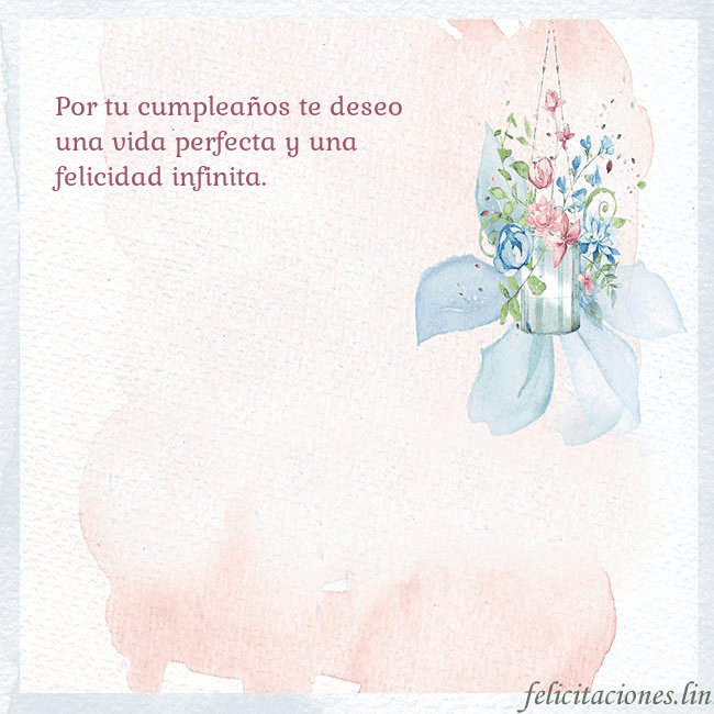 Tarjeta de cumpleaños con flores de acuarela