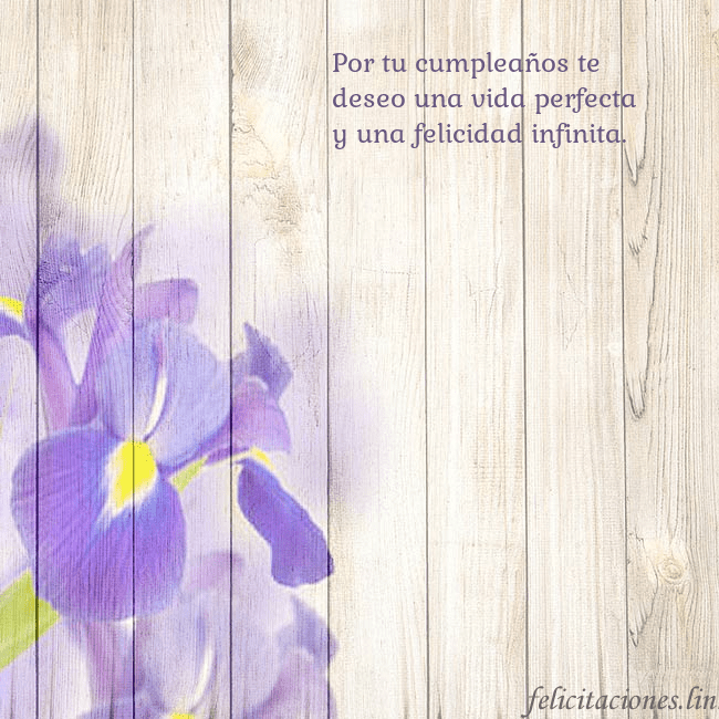 Tarjeta de cumpleaños con lirios