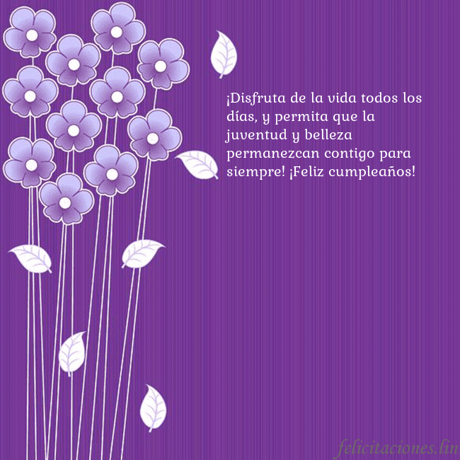 Tarjeta con flores violetas ¡Disfruta de la vida todos los días, y permita que Tarjeta con flores violetas