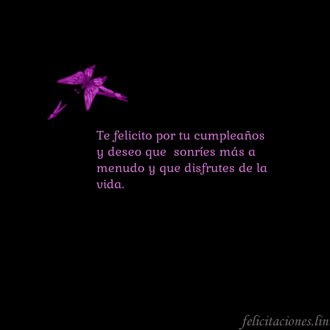 Tarjeta de cumpleaños con mariposas volando