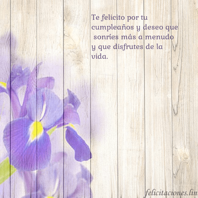 Tarjeta de cumpleaños con lirios