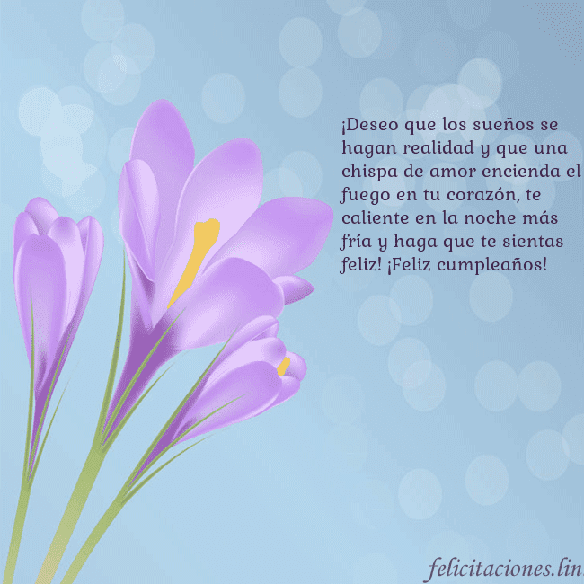 Tarjeta con crocus ¡Deseo que los sueños se hagan realidad y que una Tarjeta con crocus