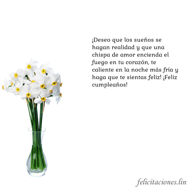 Tarjeta con narcisos ¡Deseo que los sueños se hagan realidad y que una Tarjeta con narcisos
