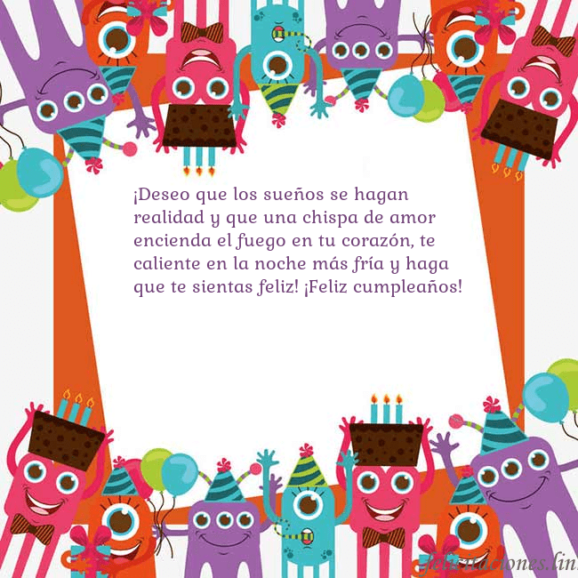 Tarjeta con monstruos ¡Deseo que los sueños se hagan realidad y que una Tarjeta con monstruos