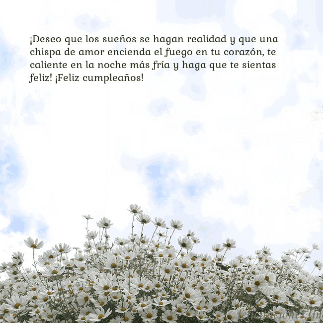 Tarjeta de cumpleaños con margaritas ¡Deseo que los sueños se hagan realidad y que una Tarjeta de cumpleaños con margaritas