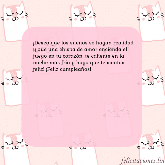 Tarjeta de cumpleaños rosa con gatos divertidos ¡Deseo que los sueños se hagan realidad y que una Tarjeta de cumpleaños rosa con gatos divertidos