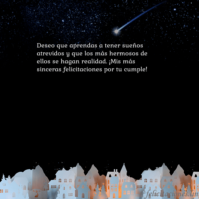 Tarjeta negra con un cometa