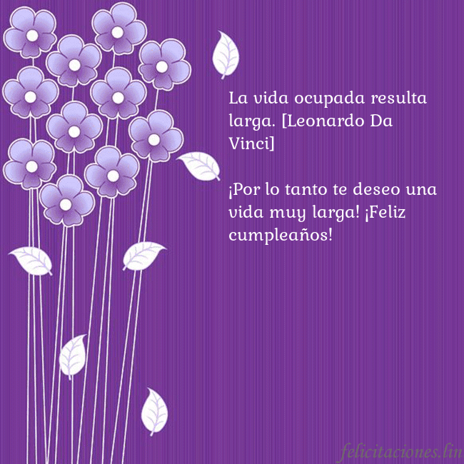 Tarjeta con flores violetas