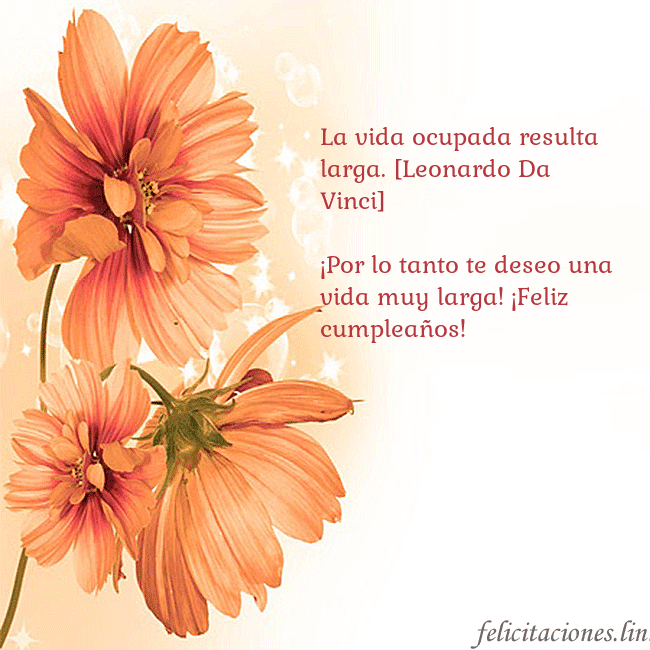 Tarjeta con flores naranjas