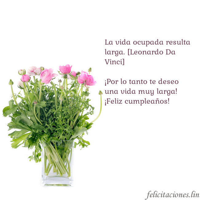 Tarjeta con flores en un jarrón