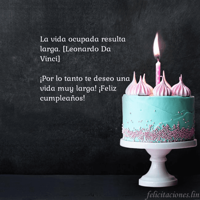 Tarjeta de cumpleaños con pastel y vela