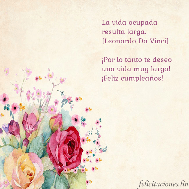 Tarjeta de cumpleaños con rosas pintadas en acuarela