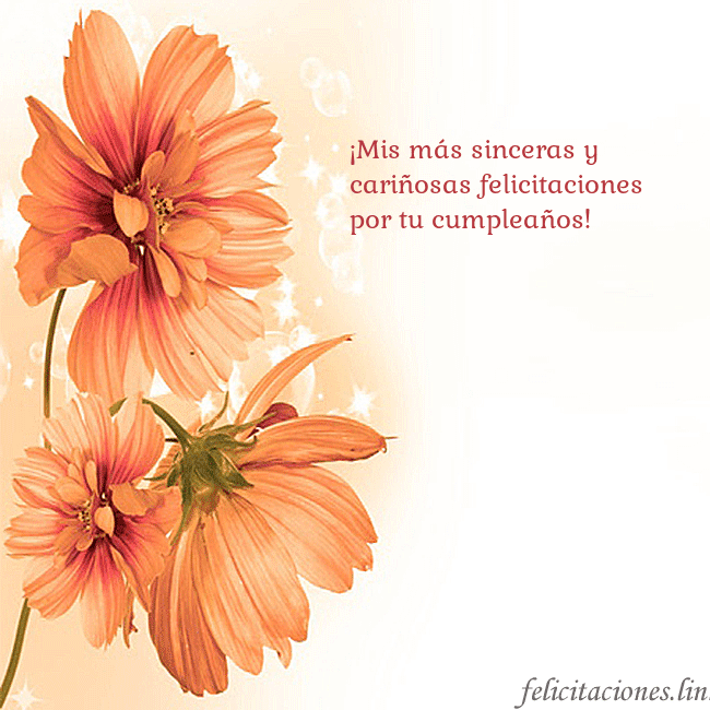 Tarjeta con flores naranjas