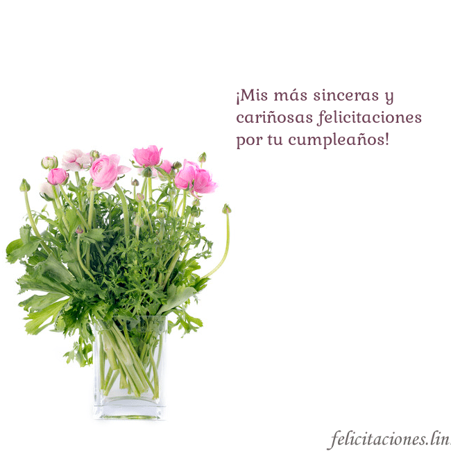 Tarjeta con flores en un jarrón