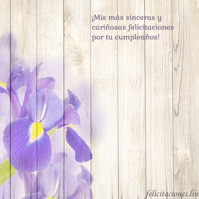 Tarjeta de cumpleaños con lirios