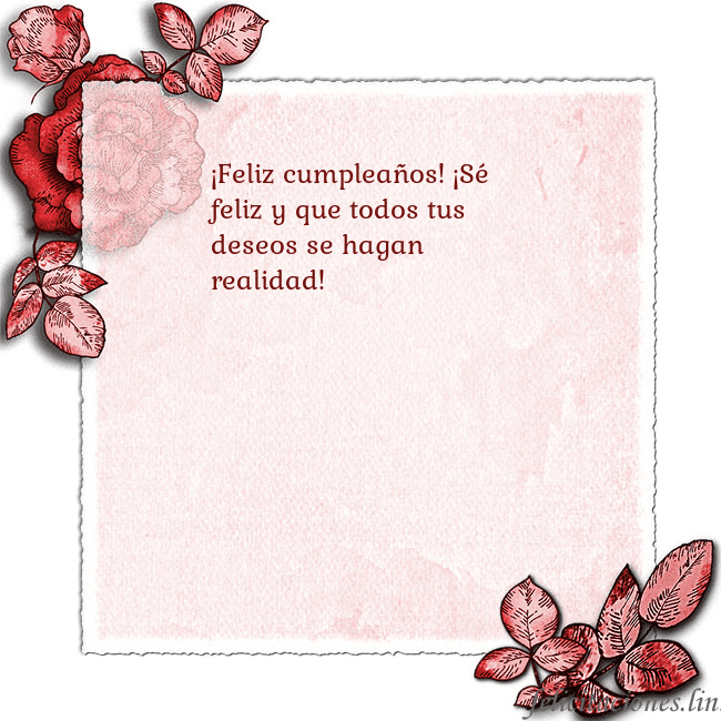 Tarjeta de cumpleaños vintage con rosas rojas