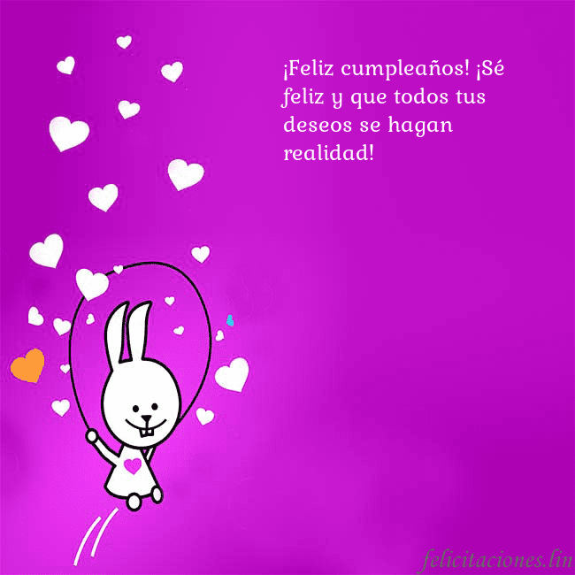 Tarjeta de cumpleaños con un gracioso conejito