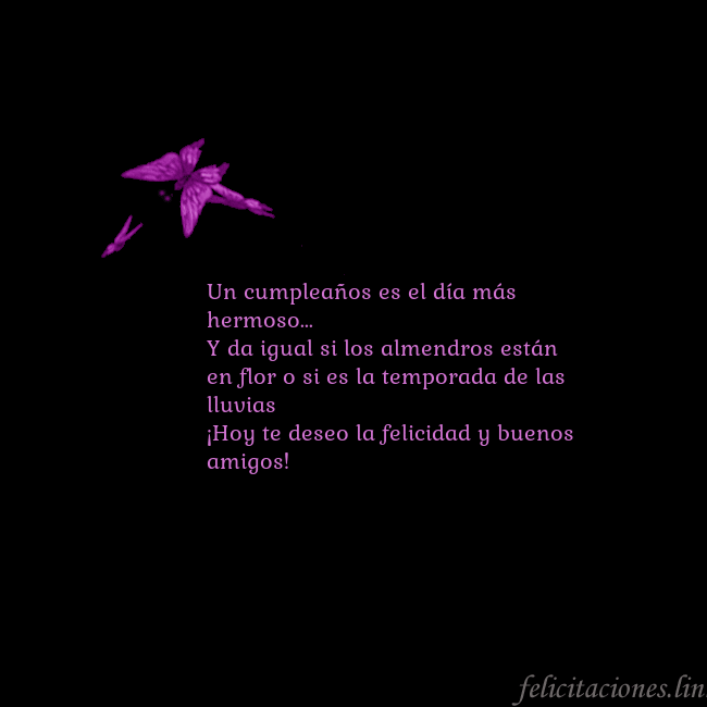 Tarjeta de cumpleaños con mariposas volando Un cumpleaños es el día más hermoso...
Y da igual Tarjeta de cumpleaños con mariposas volando