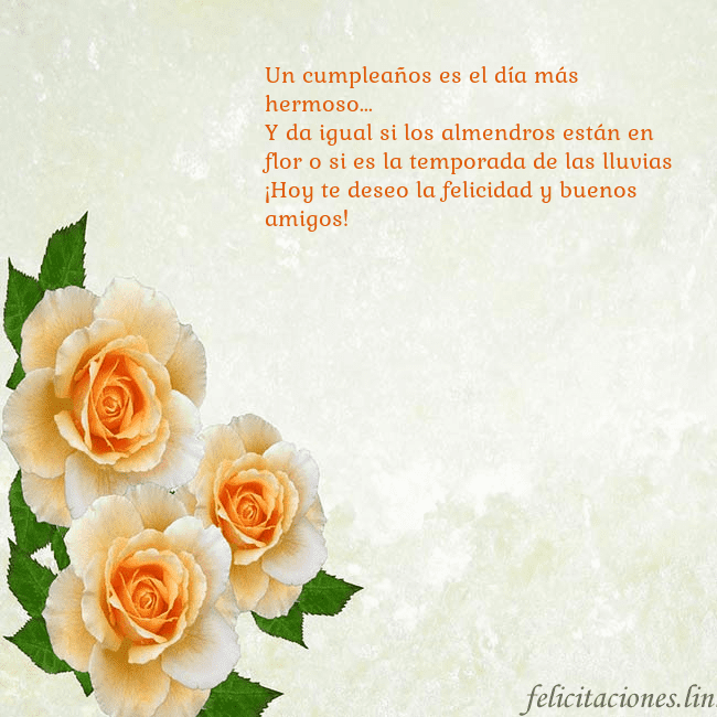 Tarjeta de cumpleaños con rosas amarillas Un cumpleaños es el día más hermoso...
Y da igual Tarjeta de cumpleaños con rosas amarillas