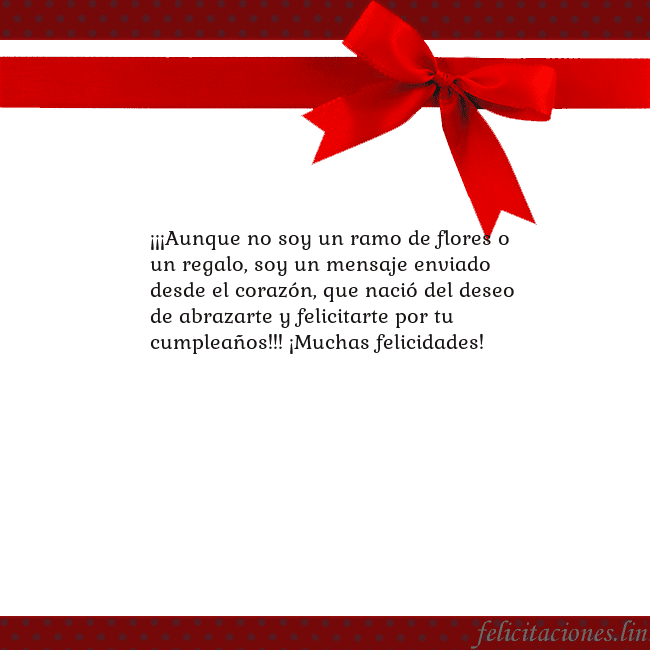Tarjeta con cinta roja ¡¡¡Aunque no soy un ramo de flores o un regalo, so Tarjeta con cinta roja