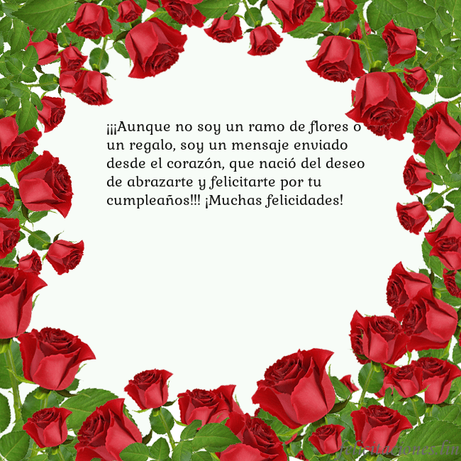 Tarjeta con con muchas rosas ¡¡¡Aunque no soy un ramo de flores o un regalo, so Tarjeta con con muchas rosas