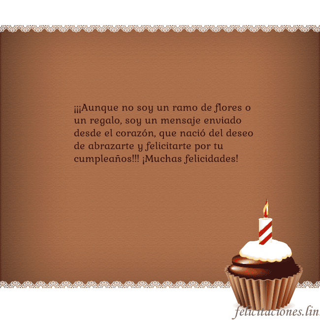 Tarjetas de cumpleaños con cupcake y vela ¡¡¡Aunque no soy un ramo de flores o un regalo, so Tarjetas de cumpleaños con cupcake y vela